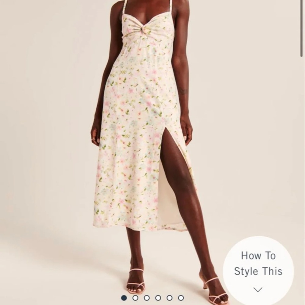 Abercrombie Twist-Front Midi Dress